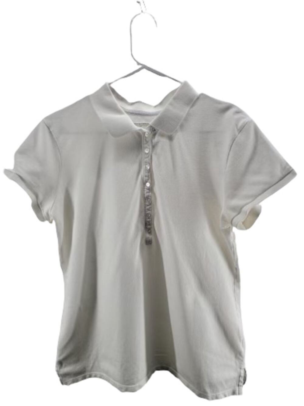 Sonoma Life + Style White Short Sleeve Polo Shirt Women's Size XL